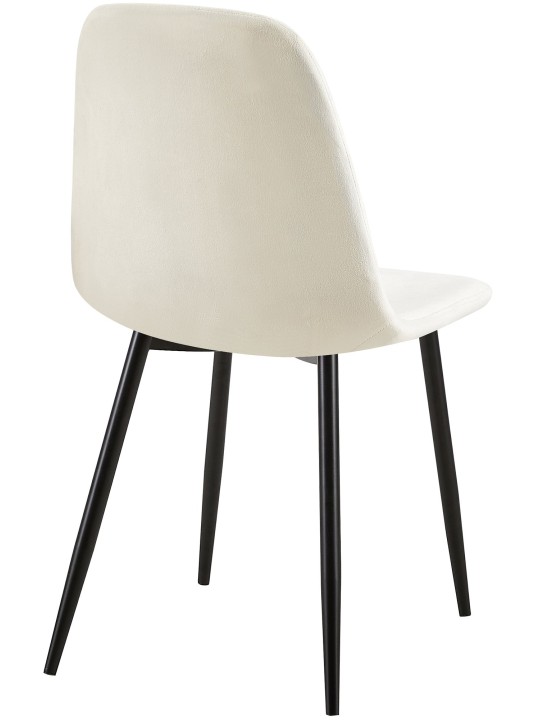 Stolička Giverny velvet, krémovo biela