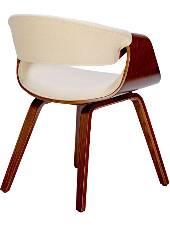 Jedálenská stolička Foley látka, orech/krémová