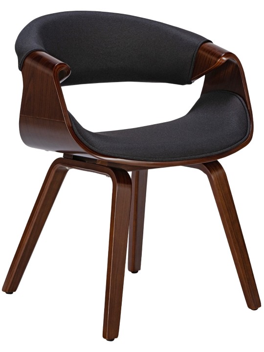 Jedálenská stolička Foley látka, orech/čierna Jedálenská stolička Foley látka, orech/čierna