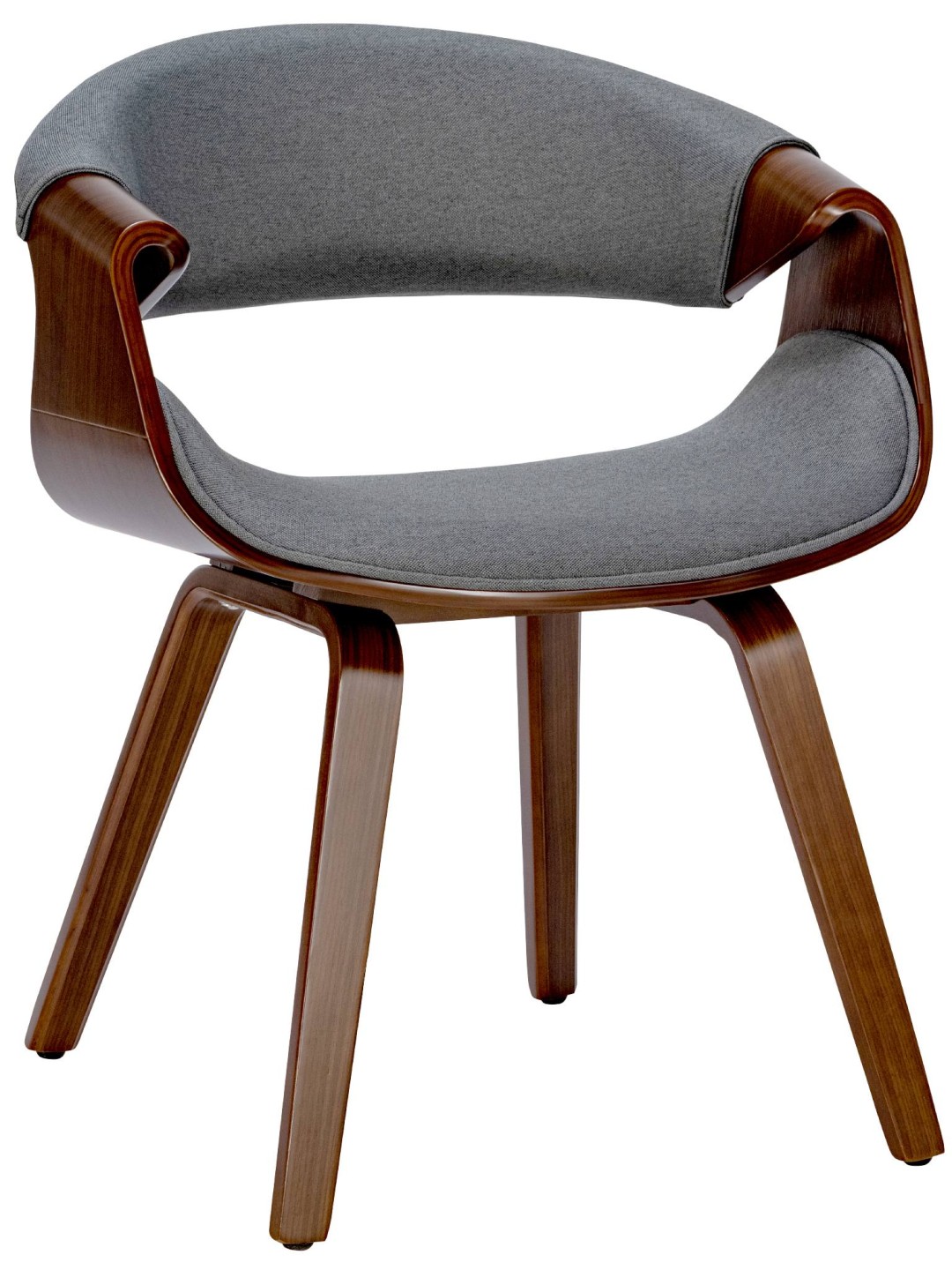 Jedálenská stolička Foley látka, orech/sivá