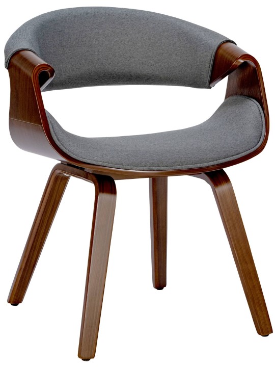 Jedálenská stolička Foley látka, orech/sivá