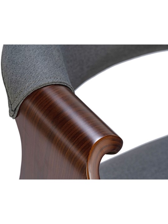 Jedálenská stolička Foley látka, orech/sivá