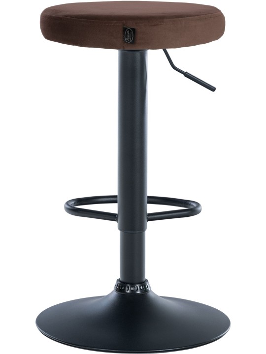 Sada 2 barových stoličiek Ponte velvet, hnedá