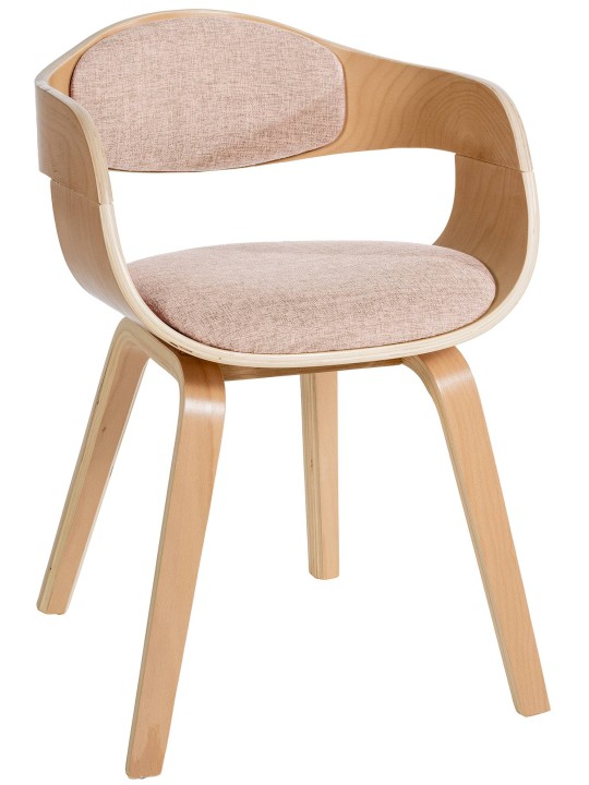 Stolička pre návštevníkov látka Kingston, prírodná/krémová