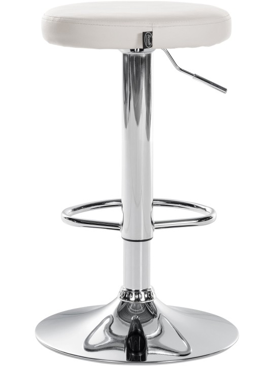Sada 2 barových stoličiek Ponte umelá koža chróm, biela