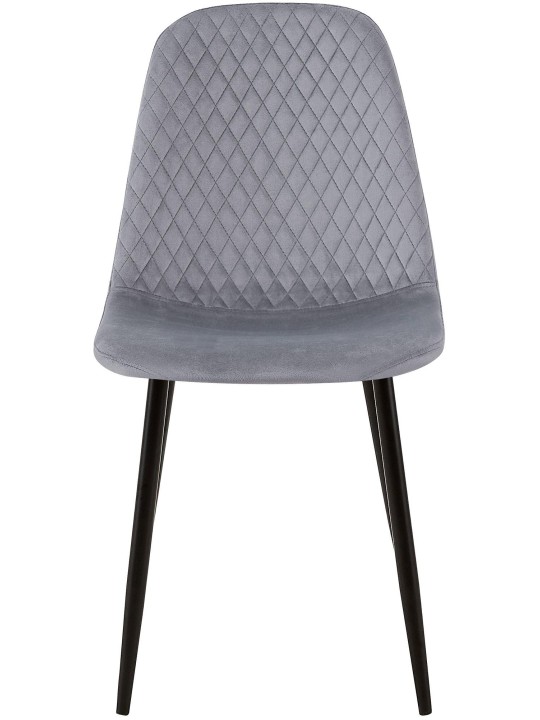 Sada 4 stoličiek Giverny velvet, sivá