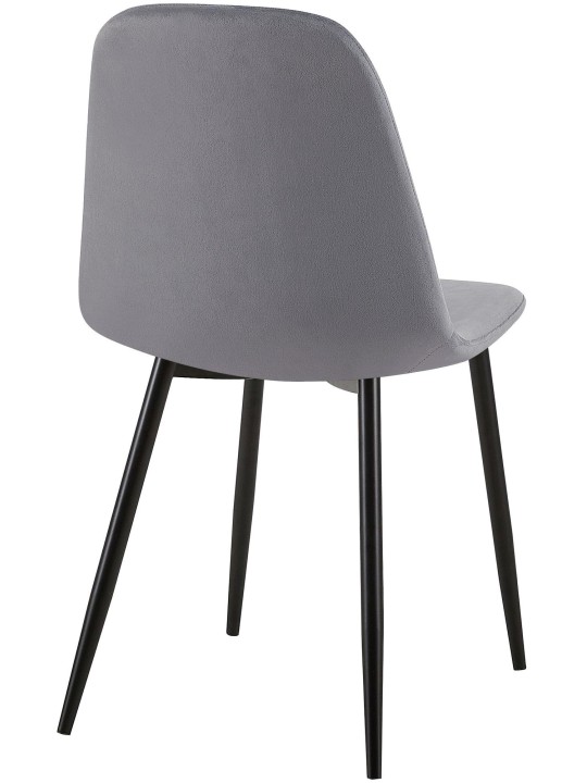 Sada 4 stoličiek Giverny velvet, sivá