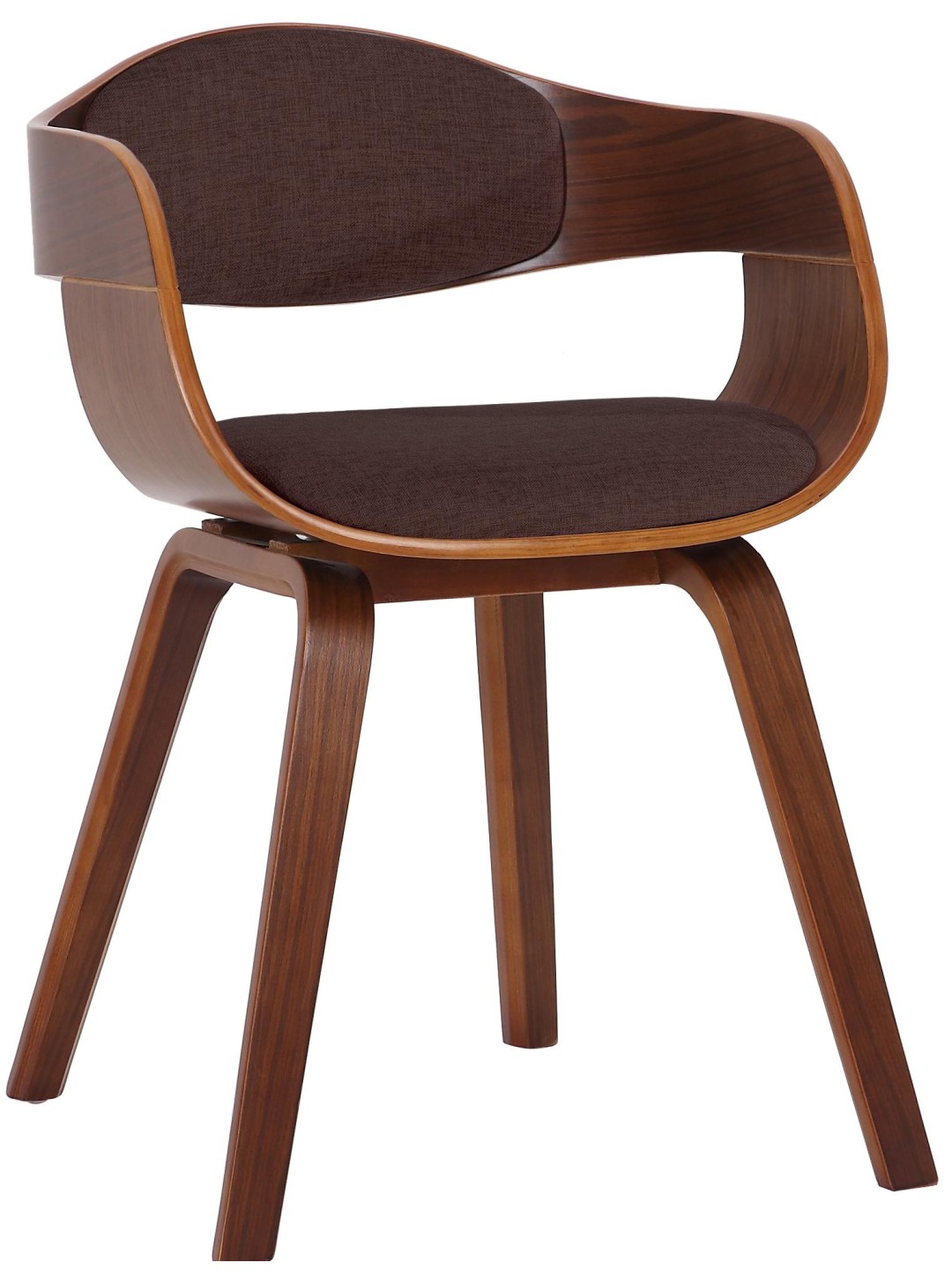 Stolička pre návštevníkov látka Kingston, orech/hnedá