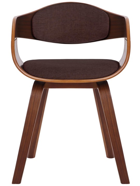 Stolička pre návštevníkov látka Kingston, orech/hnedá