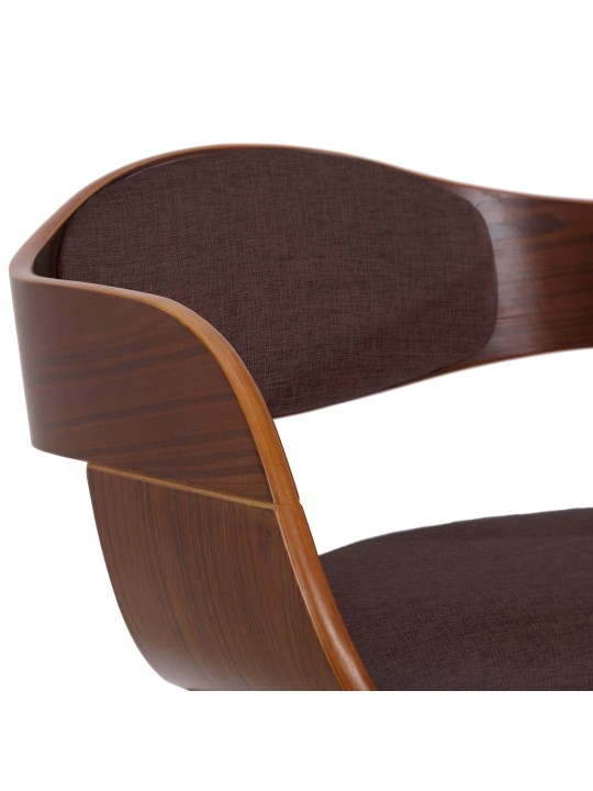Stolička pre návštevníkov látka Kingston, orech/hnedá