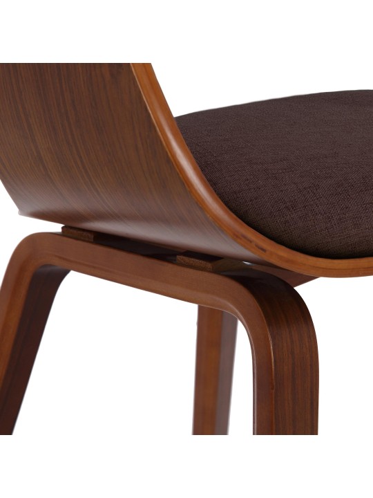 Stolička pre návštevníkov látka Kingston, orech/hnedá