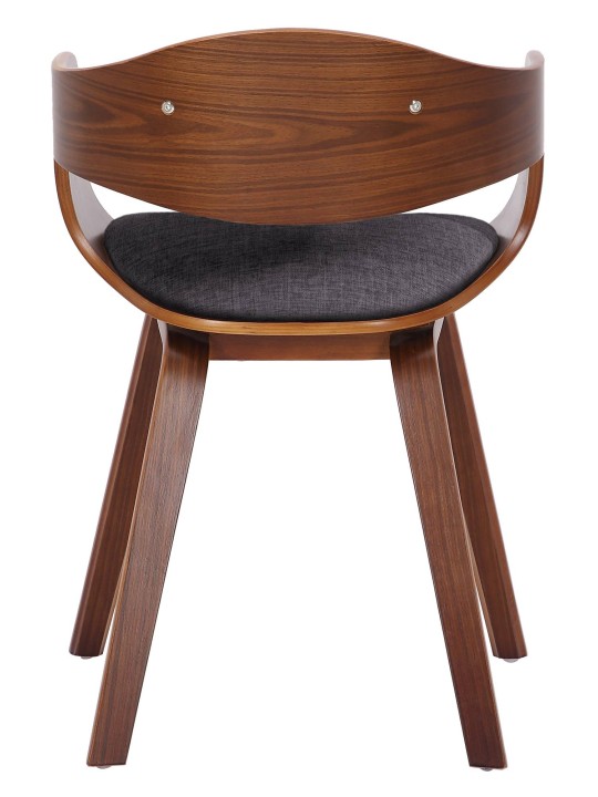 Stolička pre návštevníkov látka Kingston, orech/svetlosivá