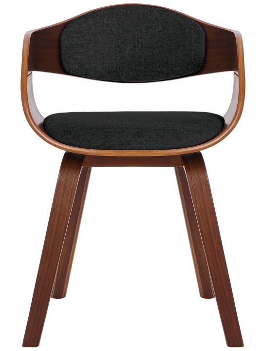 Stolička pre návštevníkov látka Kingston, orech/čierna