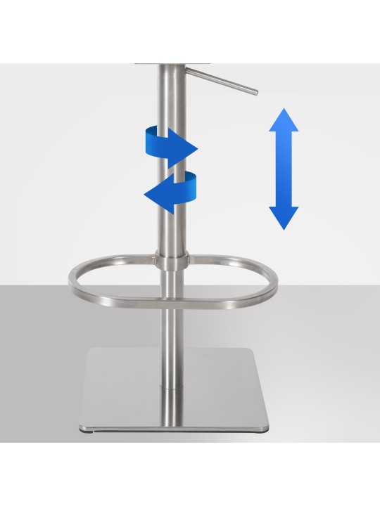 Barová stolička Damaso E filc, sivá