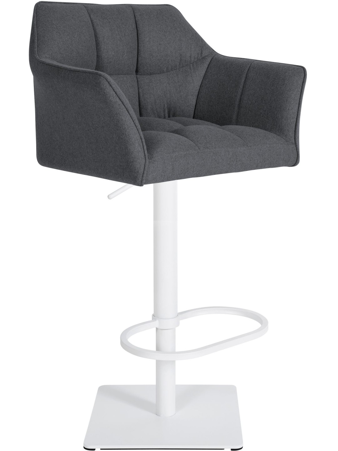 Barová stolička Damaso W filc, sivá