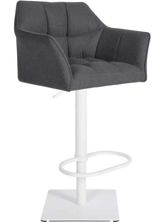 Barová stolička Damaso W filc, sivá