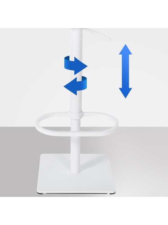 Barová stolička Damaso W filc, sivá