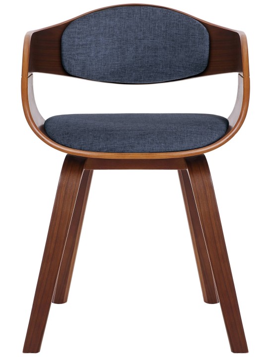 Sada 2 stoličiek látka Kingston, orech/modrá