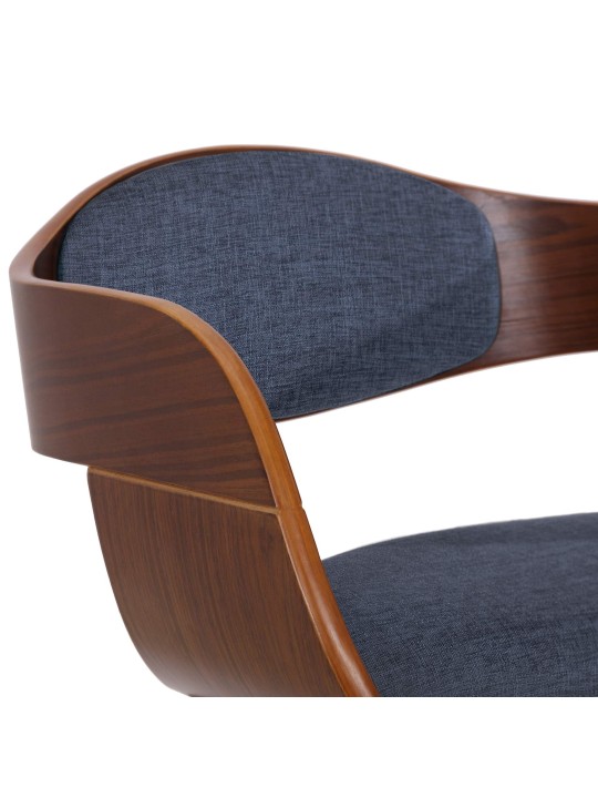 Sada 2 stoličiek látka Kingston, orech/modrá