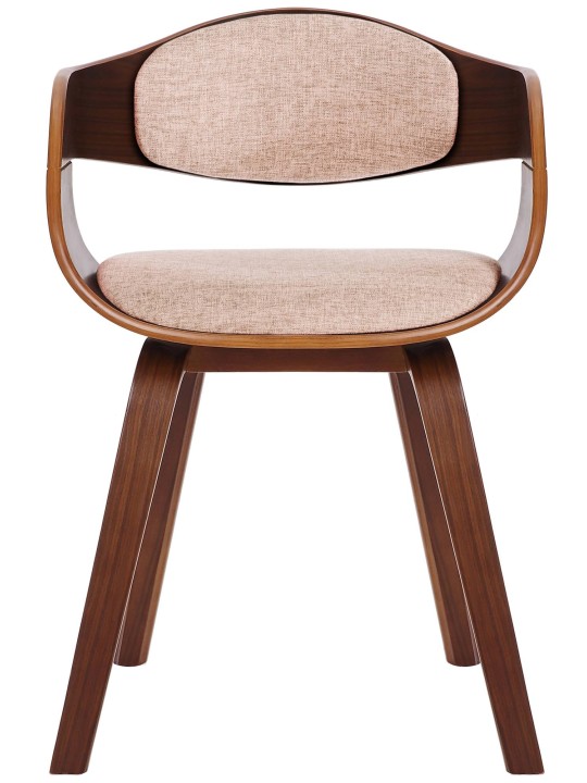 Sada 2 stoličiek látka Kingston, orech/krémová