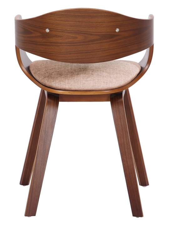 Sada 2 stoličiek látka Kingston, orech/krémová