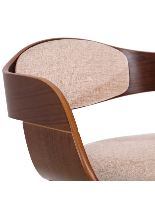 Sada 2 stoličiek látka Kingston, orech/krémová