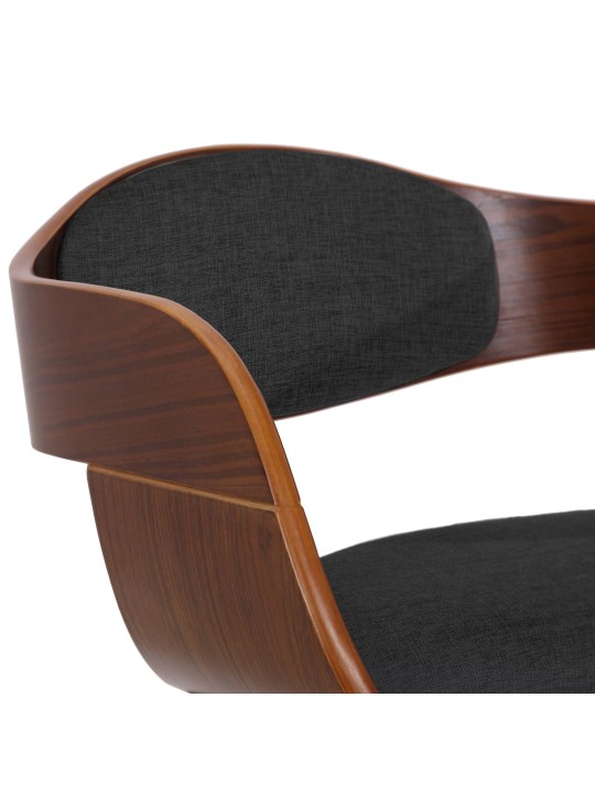 Sada 2 stoličiek látka Kingston, orech/tmavosivá