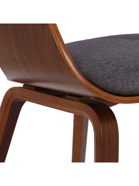 Sada 2 stoličiek látka Kingston, orech/svetlosivá