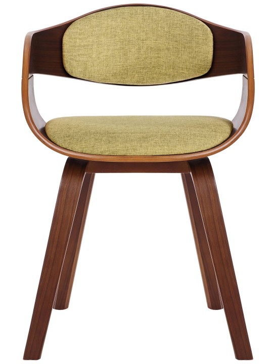 Sada 2 stoličiek látka Kingston, orech/svetlozelená