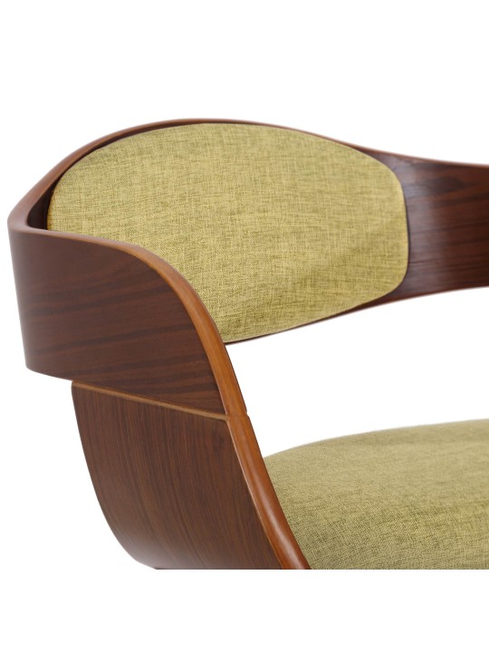 Sada 2 stoličiek látka Kingston, orech/svetlozelená