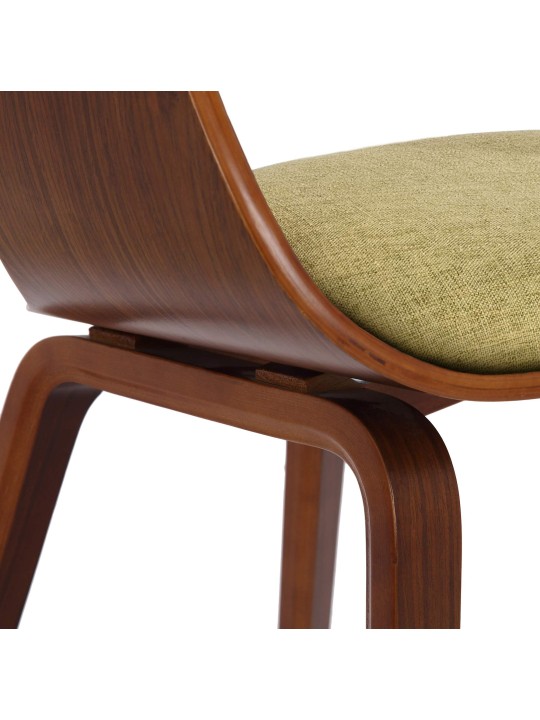 Sada 2 stoličiek látka Kingston, orech/svetlozelená