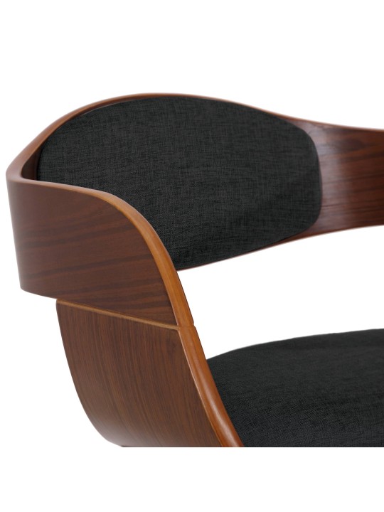 Sada 2 stoličiek látka Kingston, orech/čierna