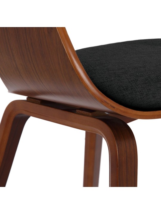 Sada 2 stoličiek látka Kingston, orech/čierna