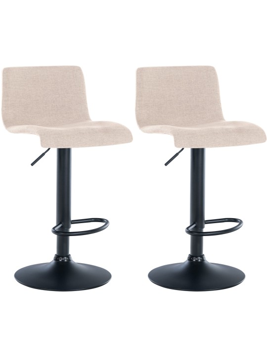 Sada 2 barových stoličiek Branford látka, krémová