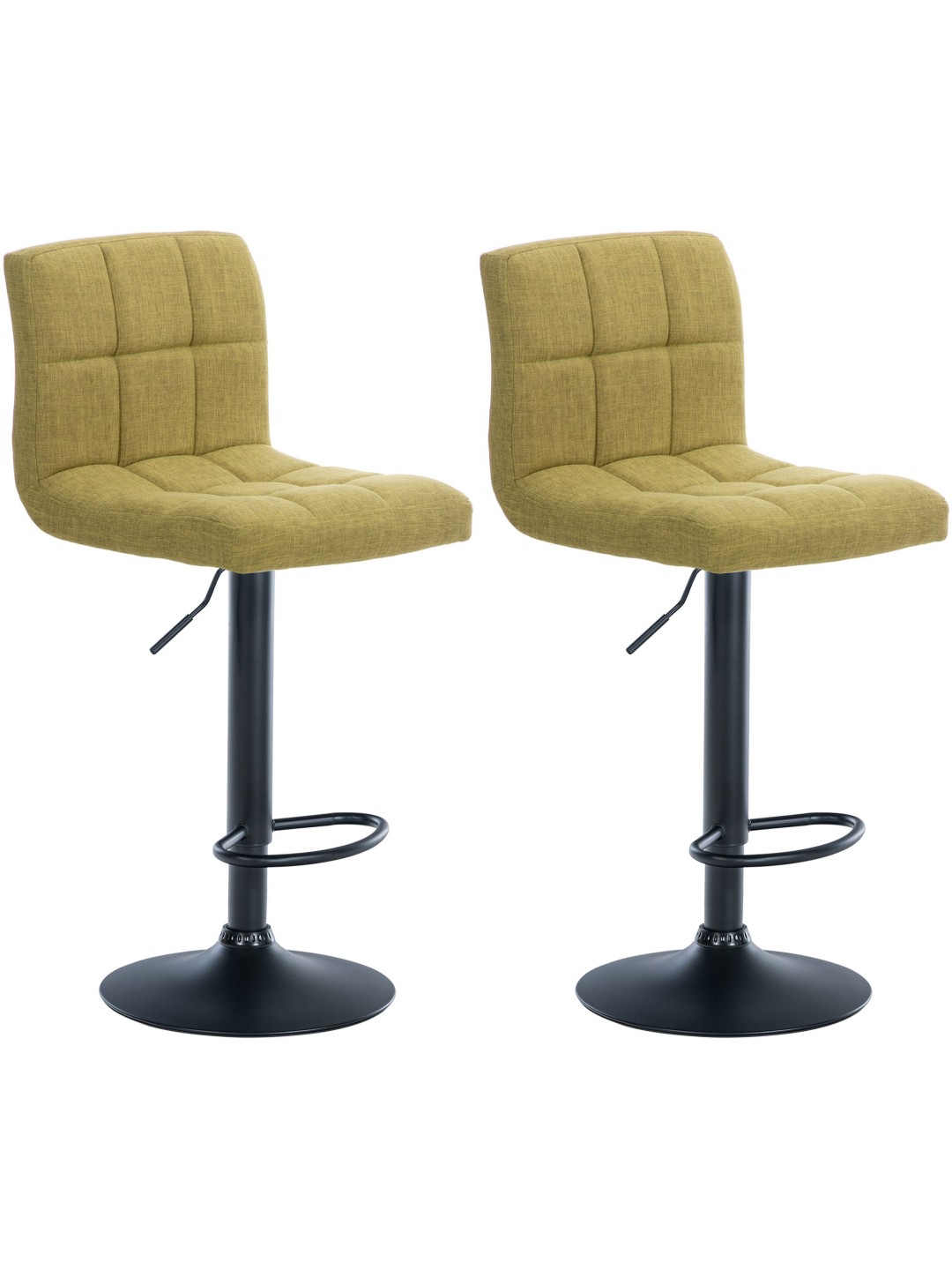 Sada 2 barových stoličiek Calma látka, svetlozelená