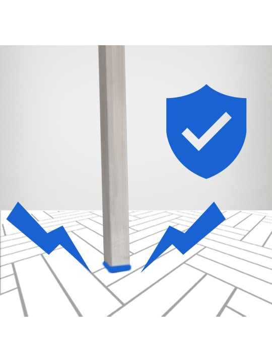 Barová stolička Damaso E filc so 4-stopovým rámom, sivá