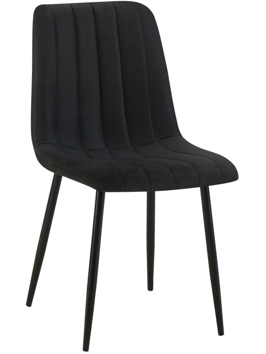 Stolička Dijon látka, čierna