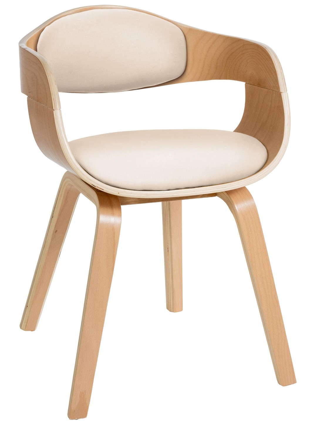 Stolička pre návštevníkov Kingston, prírodná/krémová