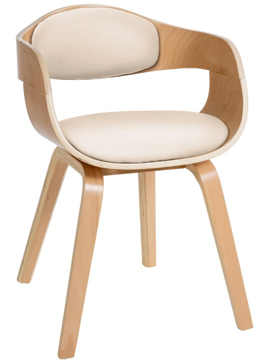 Stolička pre návštevníkov Kingston, prírodná/krémová