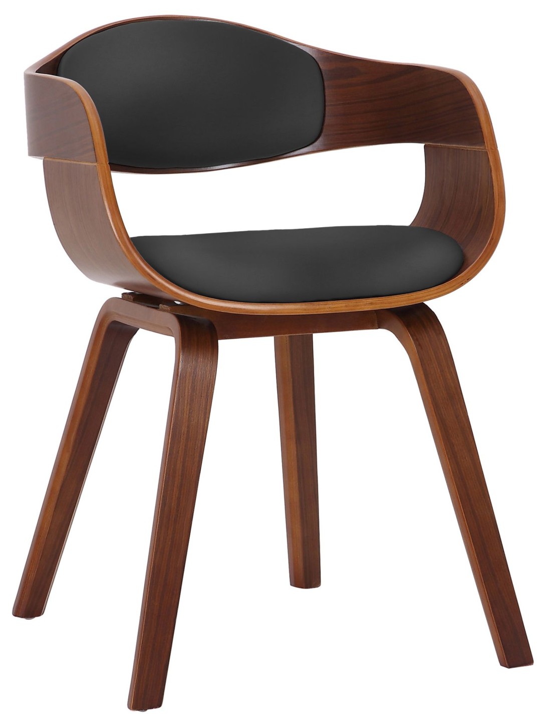 Stolička pre návštevníkov Kingston, orech/čierna