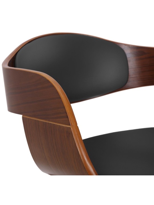 Stolička pre návštevníkov Kingston, orech/čierna