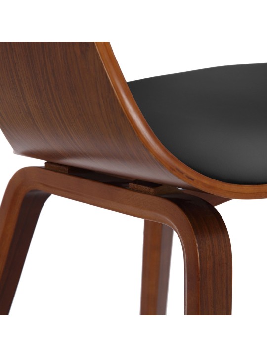 Stolička pre návštevníkov Kingston, orech/čierna