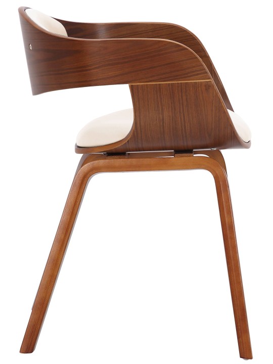 Stolička pre návštevníkov Kingston, orech/krémová