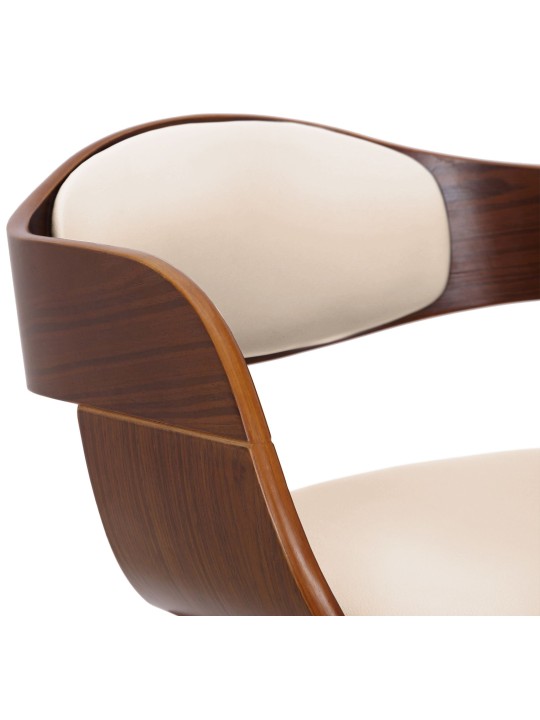 Stolička pre návštevníkov Kingston, orech/krémová