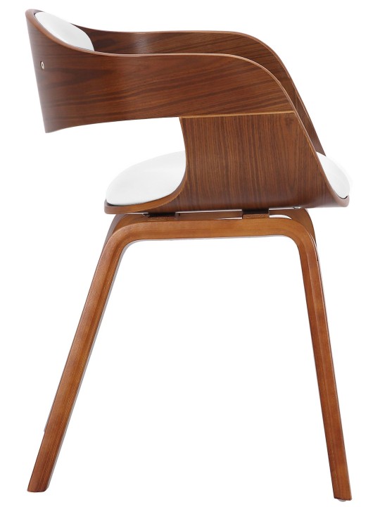 Stolička pre návštevníkov Kingston, orech/biela