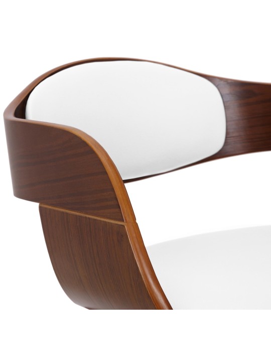 Stolička pre návštevníkov Kingston, orech/biela