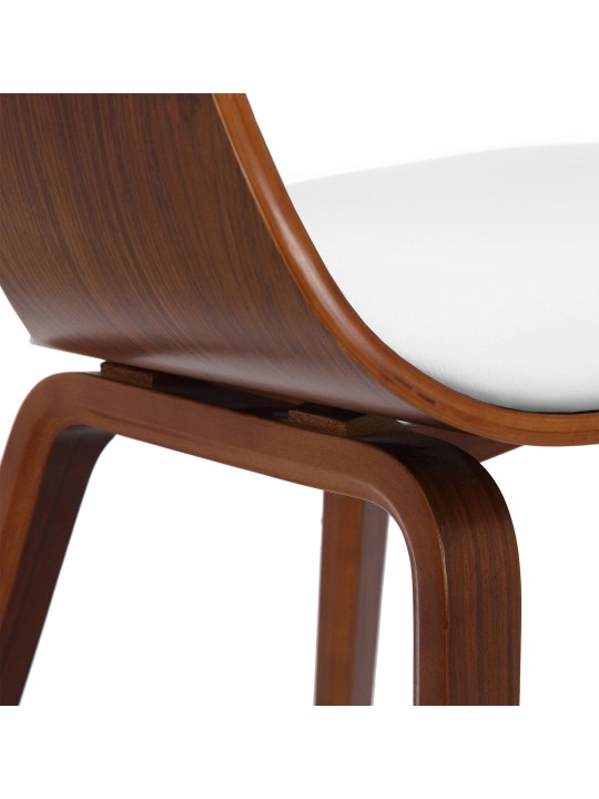 Stolička pre návštevníkov Kingston, orech/biela