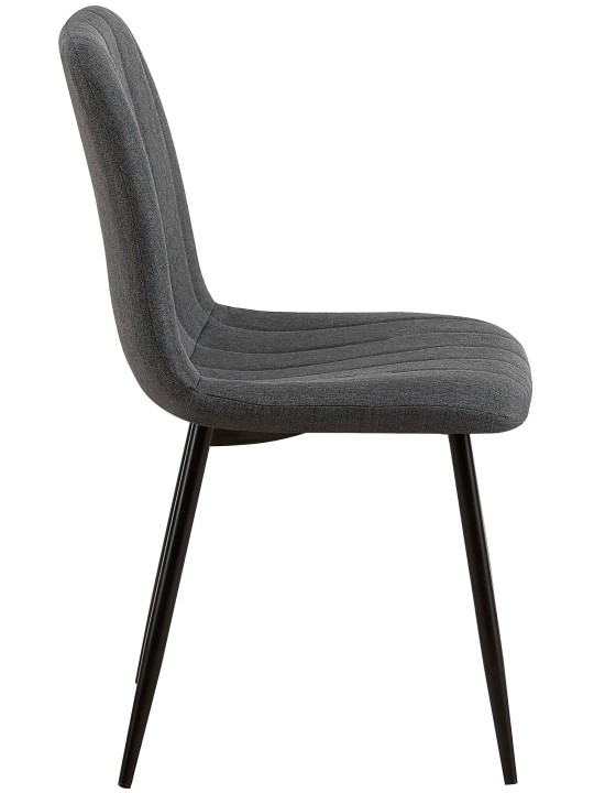 Sada 4 stoličiek látka Dijon, tmavosivá