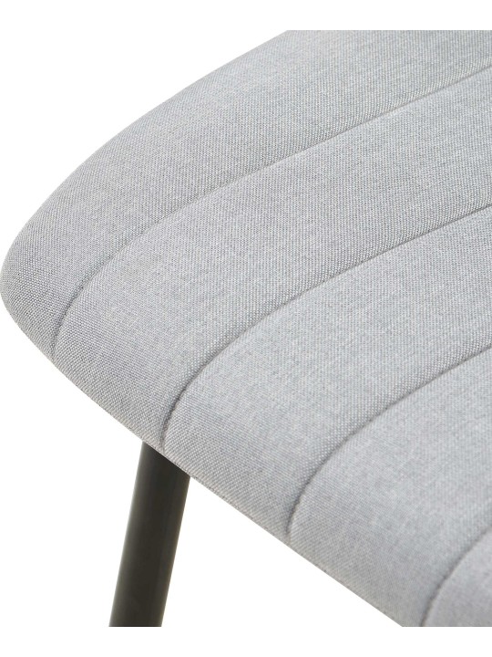 Sada 4 stoličiek látka Dijon, sivá