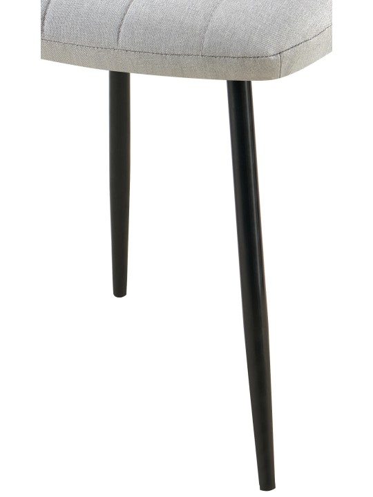 Sada 4 stoličiek látka Dijon, sivá